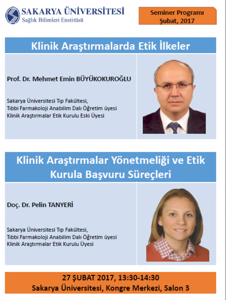 27 Şubat 2017 Tarihli Seminer Programı